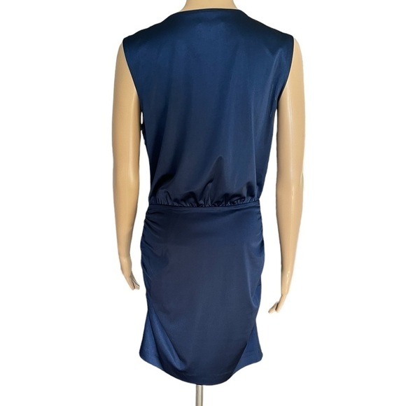 NWT Milly Reece Jersey Blue Sleeveless Mini Dress Size 4 - Picture 5 of 11